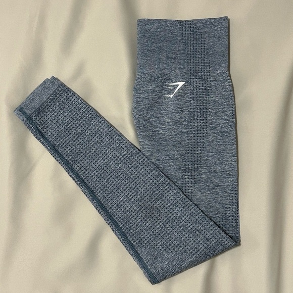 Gymshark Vital Seamless 2.0 Leggings in Blue Gray Marl - XS - Picture 1 of 7